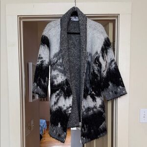 Zara Black and White Knit Cardigan